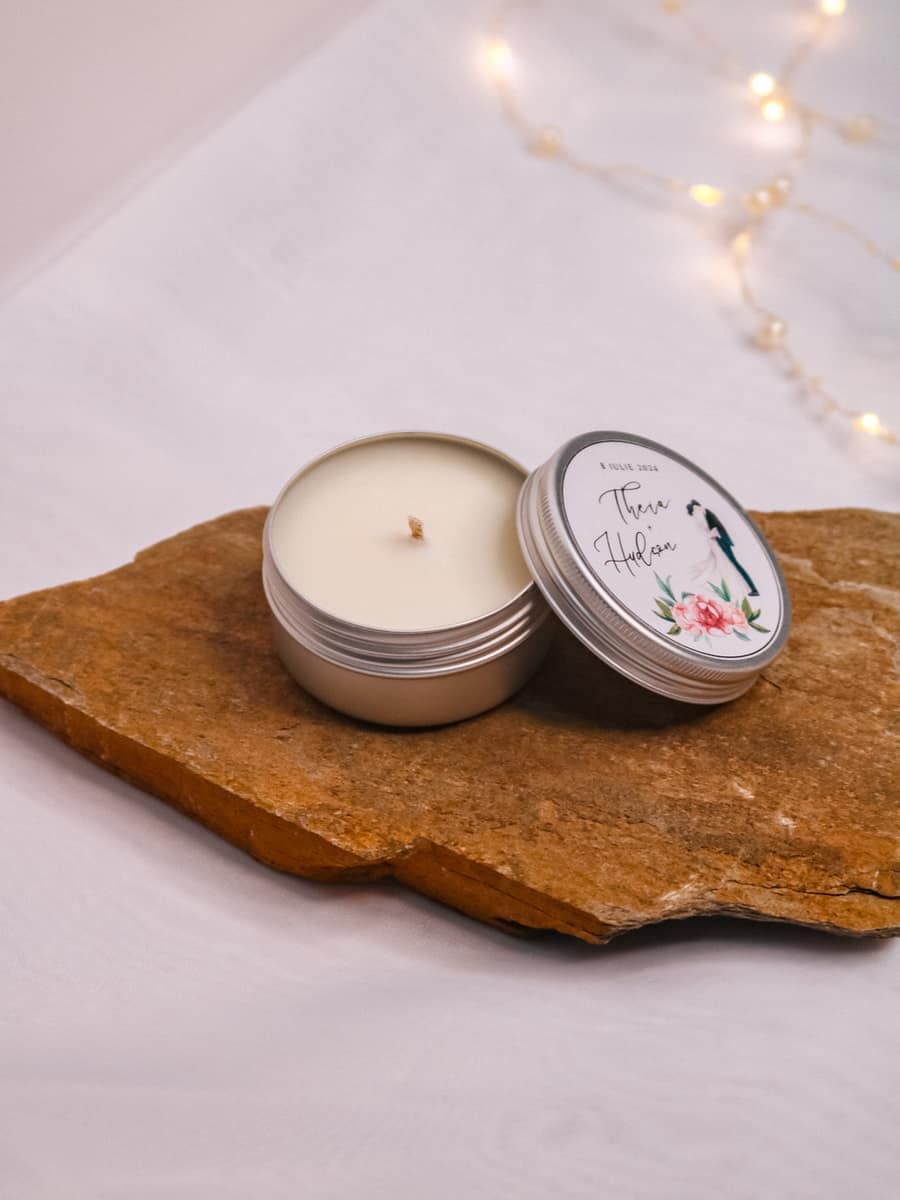 Marturii Nunta lumanare Cutiuta metalica 50g - imagine 16